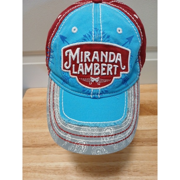 Miranda Lambert Hat Baseball Cap OSFM Blue Red Gray Strapback Roadside Bars Tour - Picture 3 of 7